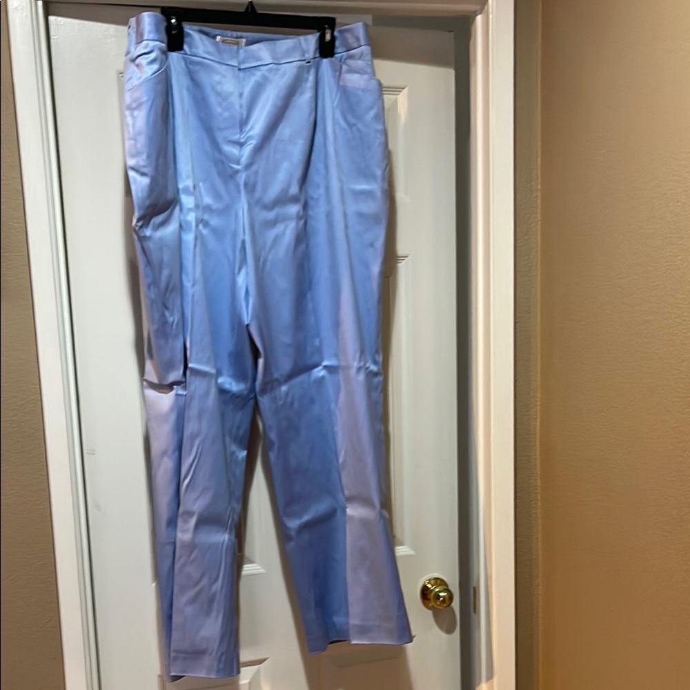Talbots Blue Relaxed Fit Trousers with Elastic Waistband